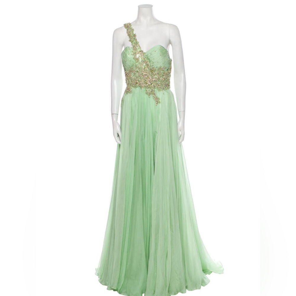 ✨ Mac Duggal Beaded Silk Gown – Size 4 | Cruise Prom, Pageant, Wedding Guest ✨